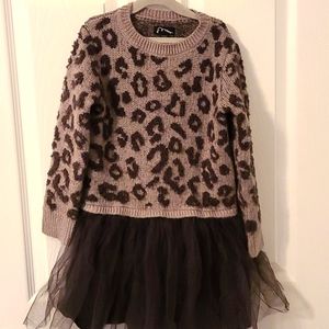 Leopard and tulle dress